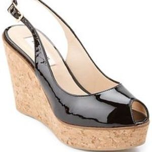 LK Bennett Odette Peep Toe Cork Wedge